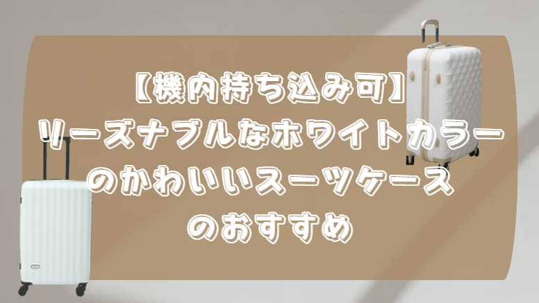 機内持ち込み可 ホワイト　スーツケース　おすすめ
